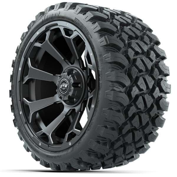 Picture of Set of (4) 15" GTW Raven Matte Gray Wheels with 23x10-R15 Nomad All-Terrain Tires