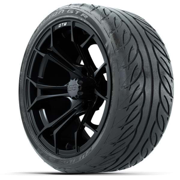 Picture of Set of (4) 15" GTW Spyder Matte Black Wheels with 215/40-R15 Fusion GTR Street Tires