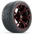 Picture of Set of (4) 15? GTW Spyder Red/Black Wheels with 215/40-R15 Fusion GTR Street Tires, Picture 2