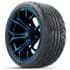Picture of Set of (4) 15? GTW Spyder Blue/Black Wheels with 215/40-R15 Fusion GTR Street Tires, Picture 1
