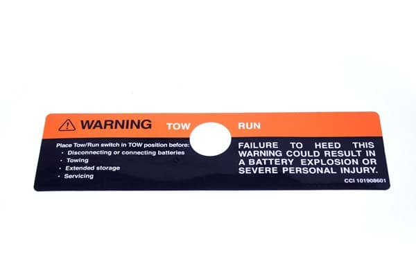 Picture of Decal, Tow Switch Warning