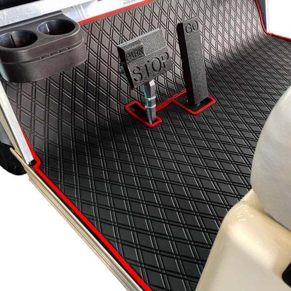 Picture of Xtreme Floor Mats for Club Car DS (82-13) / Villager (82-18) - Black/Red