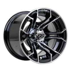 Picture of 10x7 GTW Spyder Wheel (3:4 Offset), Black Finish with Machined Accents, Center Cap Included