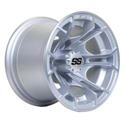 Picture of GTW Spyder Silver Brush 10 Inch Wheel, Center Cap Included