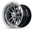 Picture of GTW® Medusa 10x7 Machined & Black Wheel (3:4 Offset), Picture 3