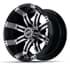 Picture of GTW® Tempest 10x7 Machined & Black Wheel (3:4 Offset) Black Finish with Machined Accents. Center Cap Included, Picture 3