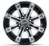 Picture of GTW® Tempest 10x7 Machined & Black Wheel (3:4 Offset) Black Finish with Machined Accents. Center Cap Included, Picture 2