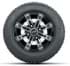 Picture of Gtw Tempest 10x7 Machined Black Wheel/205/50-10 GTW® Mamba Street Tire (No Lift Required), Picture 2