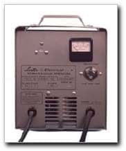Picture of 42-volt automatic charger. Lester model #14390 with gray SB50 DC plug