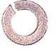 Picture of Zinc plated steel split lock washer,  1/4"