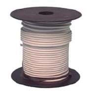 Picture of 10 gauge bulk primary wire. 100' spool. White