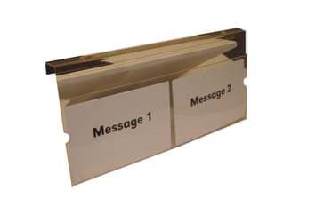 Picture of Clip on polycarbonate double message holder for 1.25" tubing