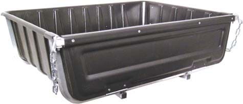 Picture of All new plastic utility box, (Black plastic). Has a 1" aluminum frame and hinged tail gate with chai