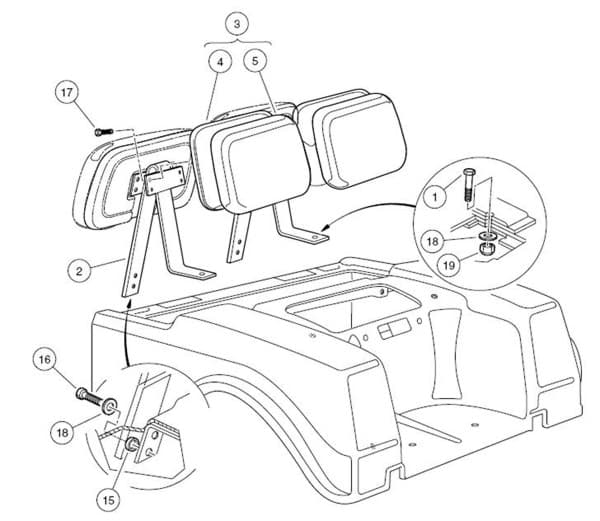 Picture of Seat Back Assembly (white)