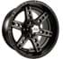 Picture of Wheel, 14x7 Dominator, 3+4 Matte black, Picture 1