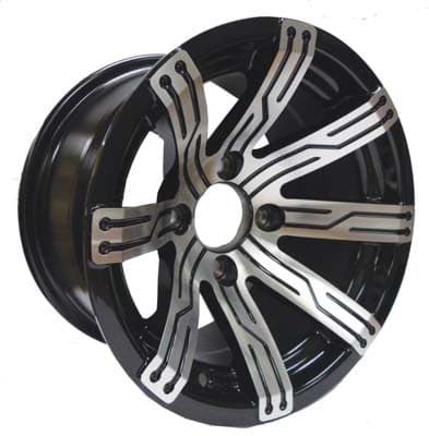 Picture of Omega, 10x7 Machined w/Black wheel with 3+4 offset. Includes center cap 40516