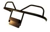 Picture of Black powder coated tubular steel brush guard with bumper bracket