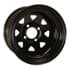 Picture of Steel, 12x7 Glossy Black Spoke Wheel With 3+4 Offset., Picture 1