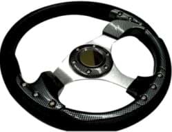 Picture of 12.5" Sport steering wheel kit with black adapter, carbon fiber