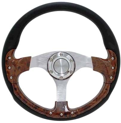 Picture of 14" Pursuit steering wheel kit with black adapter, regal burl/black