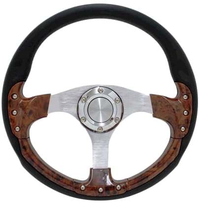 Picture of 14" Pursuit steering wheel kit with black adapter, regal burl/black