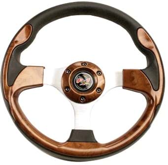 Picture of 12.5" steering wheel kit with chrome adapter, regal burl