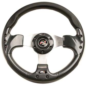 Picture of 12.5" steering wheel kit with chrome adapter, carbon fiber