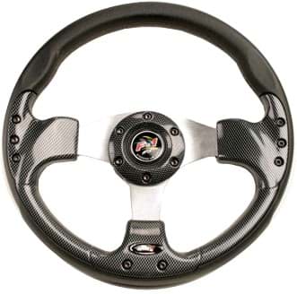 Picture of 12.5" steering wheel kit with chrome adapter, carbon fiber