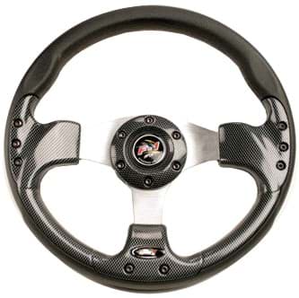 Picture of 12.5" steering wheel kit with black adapter, carbon fiber