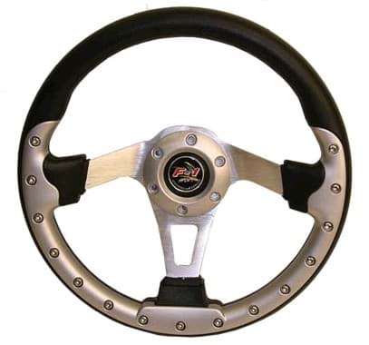 Picture of 12.5" Sport steering wheel kit with chrome adapter, silver