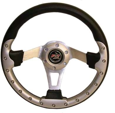 Picture of 12.5" Sport steering wheel kit with chrome adapter, silver