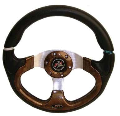Picture of 12.5" Sport steering wheel kit with chrome adapter, regal burl