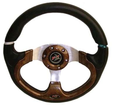 Picture of 12.5" Sport steering wheel kit with chrome adapter, regal burl