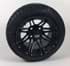 Picture of Wheel assembly. 215/40-12, 4-ply- Mounted on 12x7 Voyager SS matte black, Picture 1