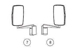 Picture of Kit. cab, mirror, left