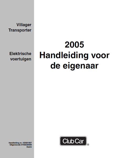 Picture of 2005- Club Car - Villager - Transporter - OM - All elec/utility - NL