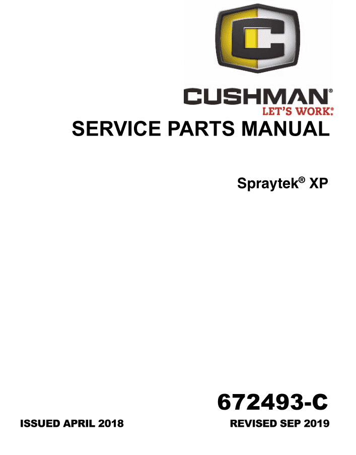 Picture of 2018 – CUSHMAN - Spraytek XP - SM - GAS