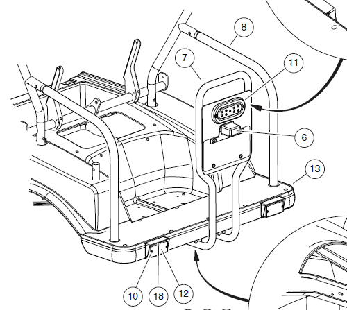 Picture of WELDMENT, HIP RESTRAINT, REAR