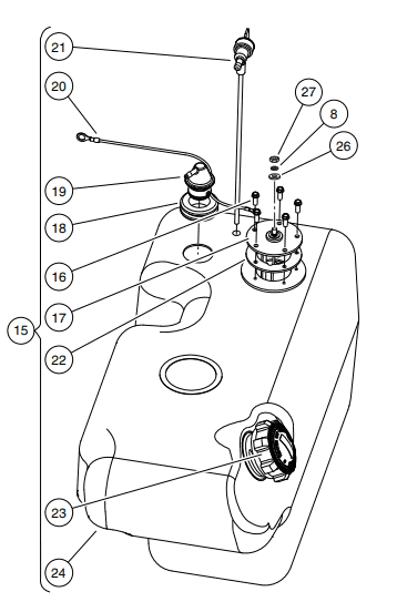 Picture of ASM, FUEL TANK, SIDE FILL, SU. END OF LIFE.