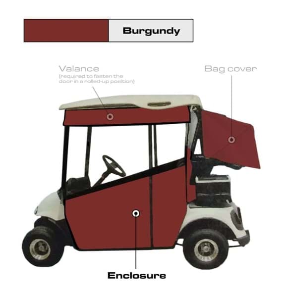 Picture of 3-sided track style enclosure, TXT, Burgundy chameleon