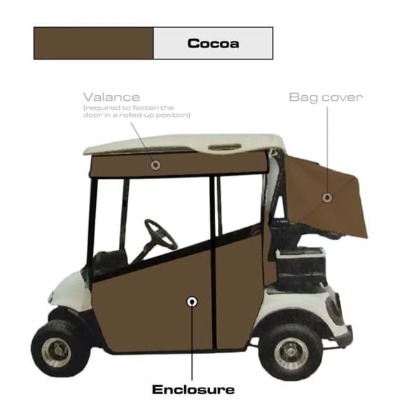 Picture of 3-sided track style enclosure, cocoa