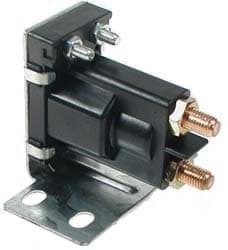 Picture of 12-volt, 4 terminal #120 series solenoid with silver contacts