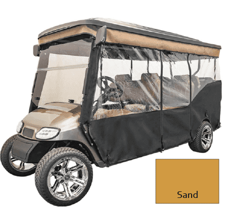 Picture of 3-sided track style vinyl enclosure, sand