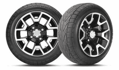 Picture of 215/40-12 C254 with 12x7 inch Atlas Gloss Black Wheel, Driver Side