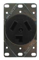 Picture of Receptacle for 3 blade D.C. plug