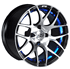 Picture of GTW® Pursuit 12x7 Machined/Blue Wheel (3:4 Offset), Picture 1