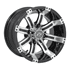 Picture of GTW® Tempest 12x7 Machined Silver & Black Wheel (3:4 Offset), Picture 1