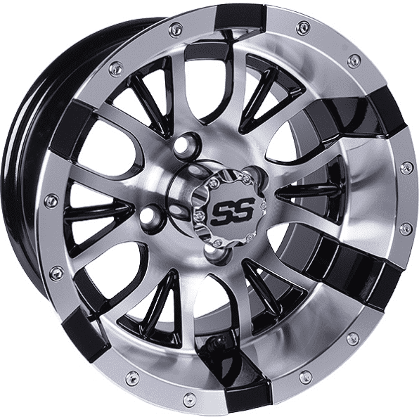 Picture of GTW® Diesel 14x7 Machined Silver/Black Wheel (3:4 Offset)