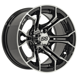 Picture of GTW® Spyder 14x7 Black with Machined Accents Wheel (3:4 Offset)