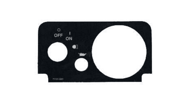 Picture of Console plate for fuel & oil light
